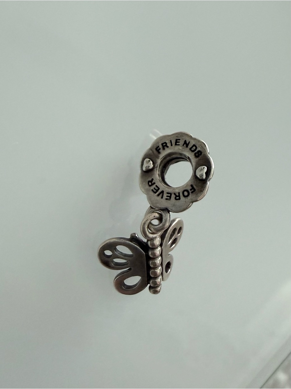 Pandora Silver 'Friends Forever' Butterfly Dangle Charm